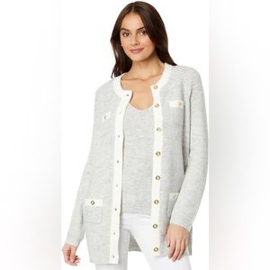 Lilly Pulitzer Davison Sweater Set in Heathered Seaside Grey XL NWT